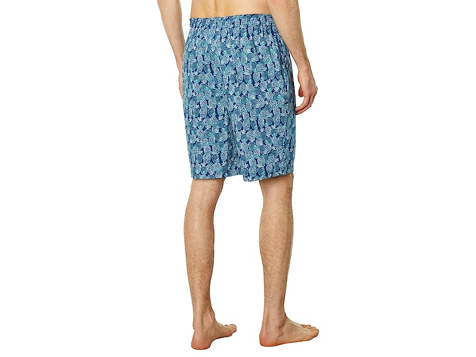 Nautica Men's Classic Fit Pineapple Print Poplin Pajama Shorts Blue Medium