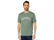 Nautica Mens Short Sleeve Graphic T Shirt Green Small