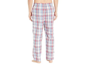 Nautica Mens Plaid Poplin Pajama Pants Sail White Small