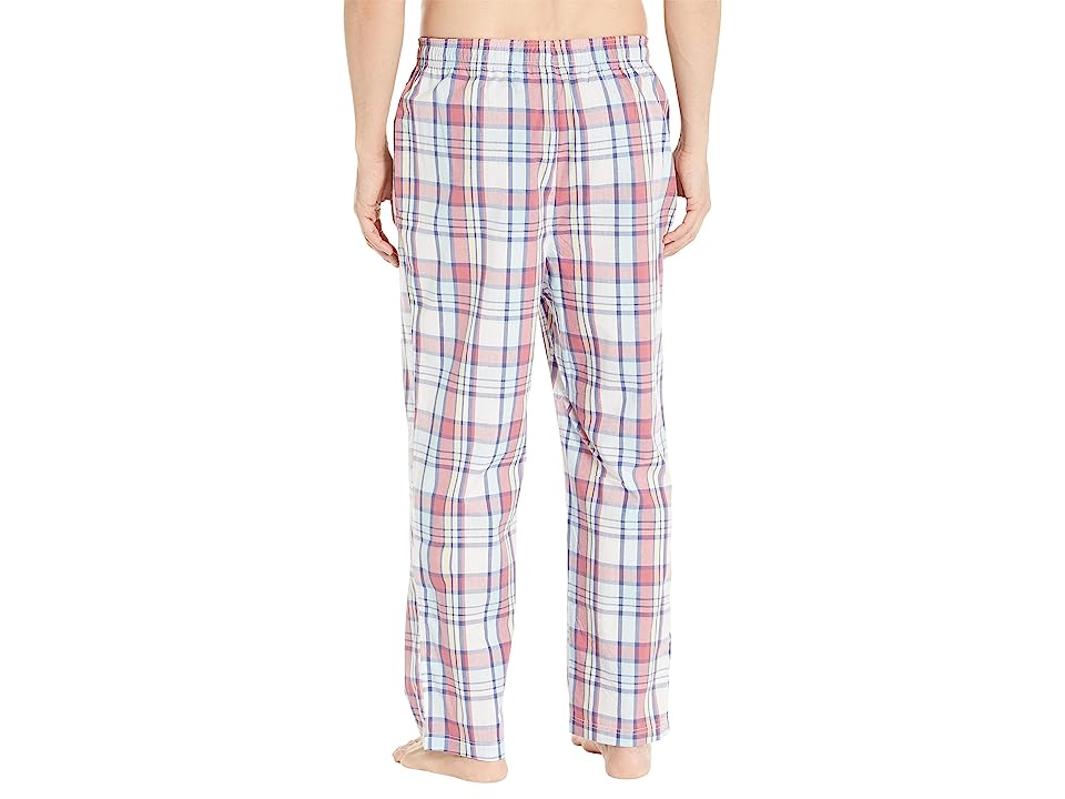 Nautica Mens Plaid Poplin Pajama Pants Sail White Small