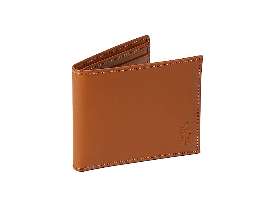 Polo Ralph Lauren Men's Burnished Leather Passcase Wallet Brown