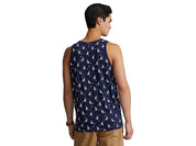 Polo Ralph Lauren Printed Sailboats Sleeveless Jersey Tank T Shirt Navy XL
