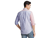Polo Ralph Lauren Mens Classic Fit Striped Oxford Button Down Shirt Blue Small