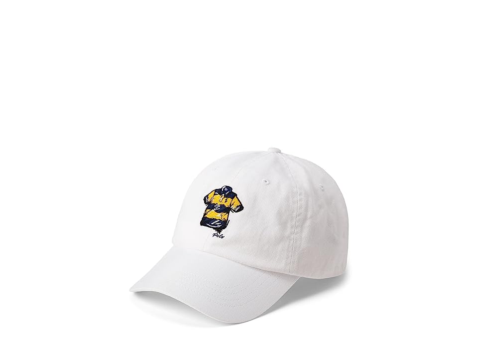 Polo Ralph Lauren Mens Rugby Shirt Twill Ball Cap Baseball Hat White