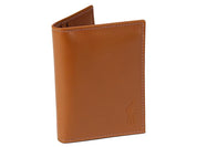 Polo Ralph Lauren Burnished Billfold W/ Window Brown Wallet