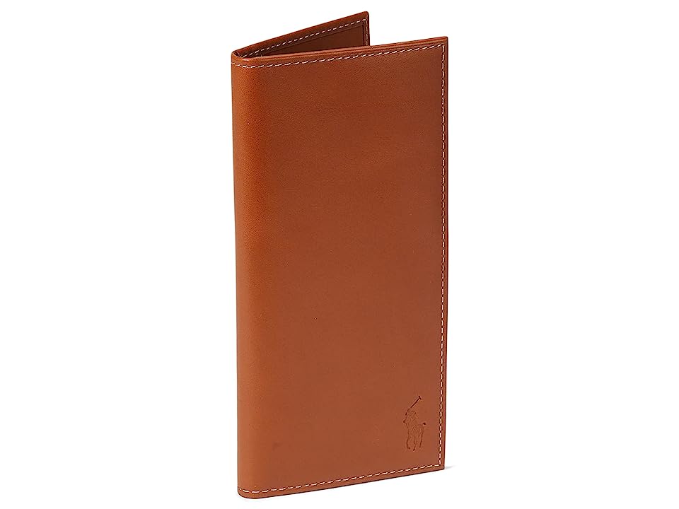 Polo Ralph Lauren Men's Burnished Leather Narrow Wallet - Brown