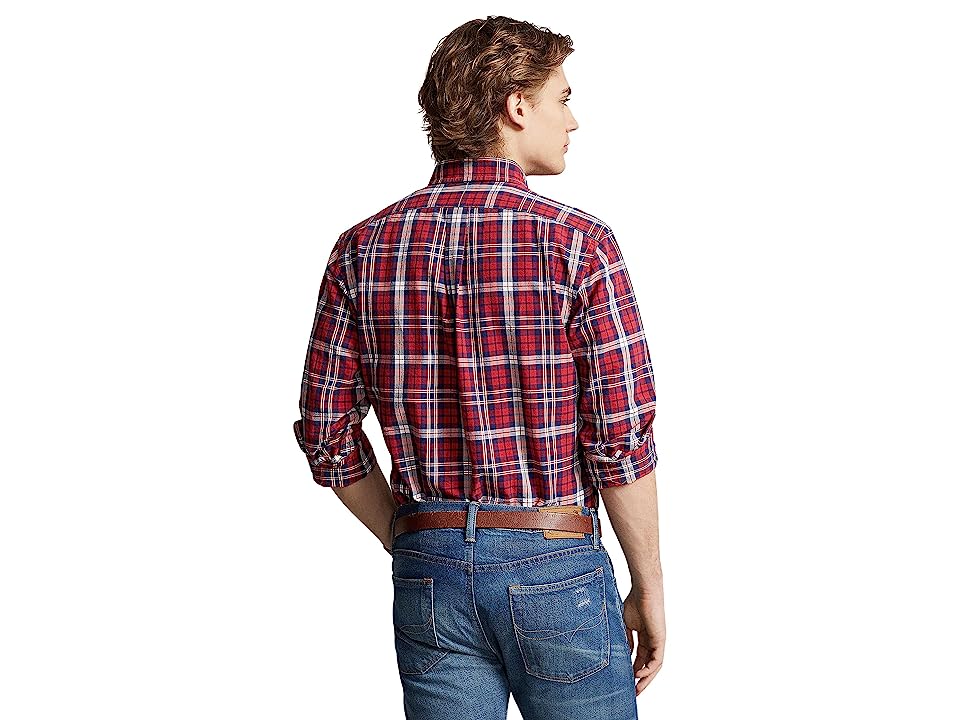Polo Ralph Lauren Men's Classic Fit Gingham Oxford Button Down Shirt Red Large