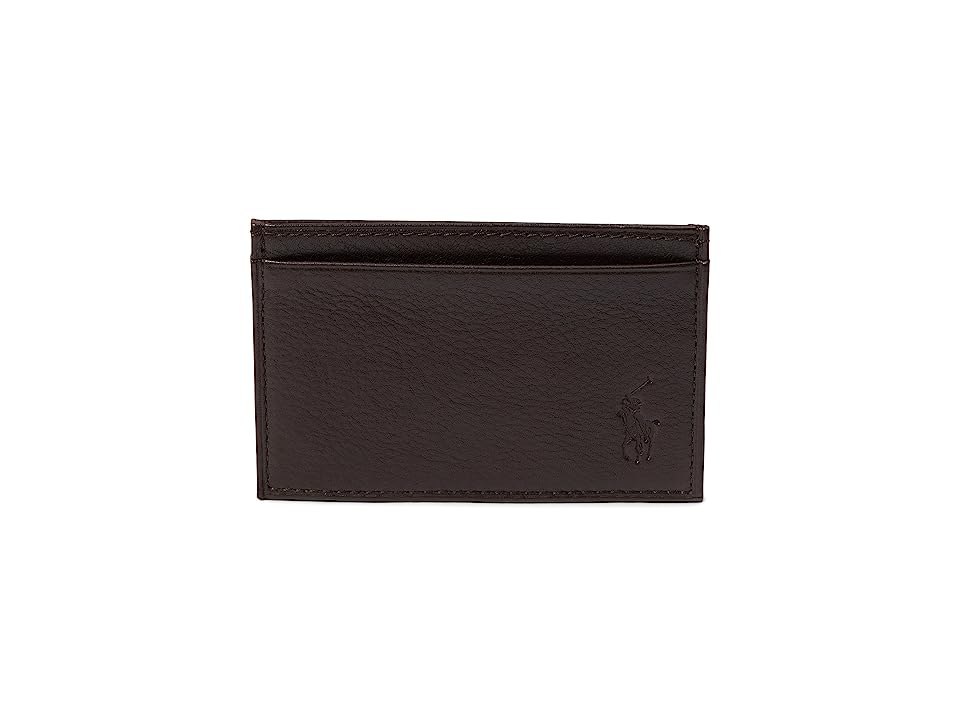 Polo Ralph Lauren Men's Burnished Leather Card Wallet Brown