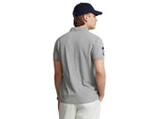 Polo Ralph Lauren Mens Custom Slim Fit Big Pony Mesh Polo Shirt Grey Small
