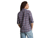 Polo Ralph Lauren Men's Cotton Classic Fit Button Down Shirt Blue Plaid Medium