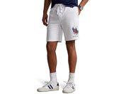 Polo Ralph Lauren Men's Fleece Triple Pony Athletic Shorts White Small