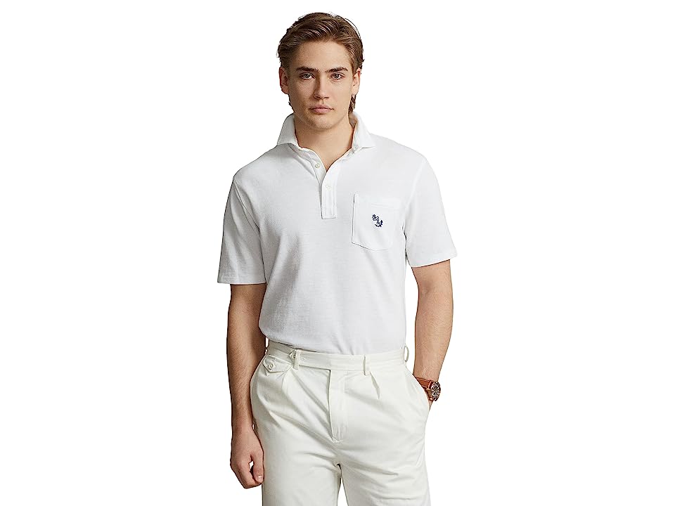 Polo Ralph Lauren Men's Classic Fit Anchor Mesh Polo Shirt White 2XL