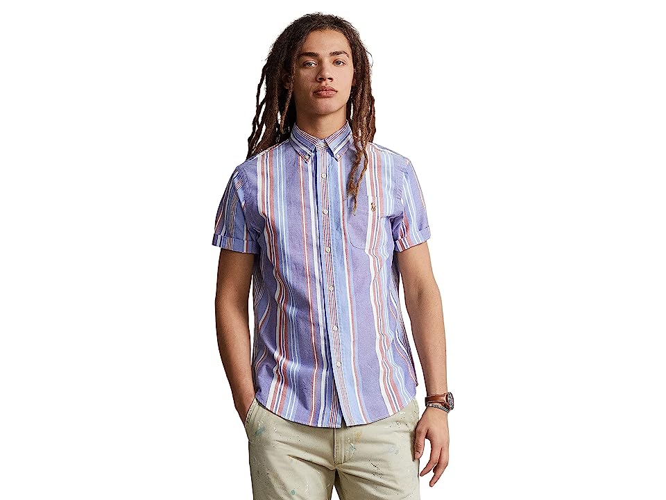 Polo Ralph Lauren Men's Classic Fit Striped Oxford Button Down Shirt Blue XL