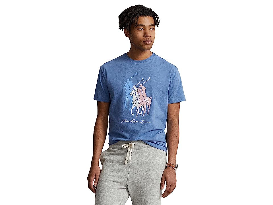 Polo Ralph Lauren Classic Fit Mens Big Pony Jersey Short Sleeve T Shirt Blue XL