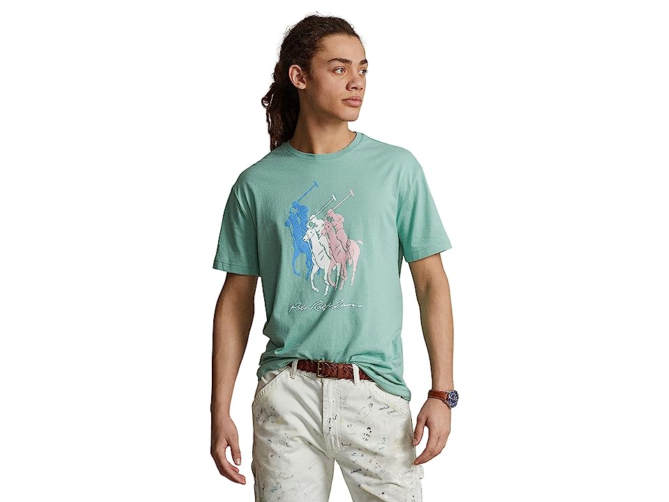 Polo Ralph Lauren Men's Classic Fit Big Pony Jersey T Shirt Green Medium