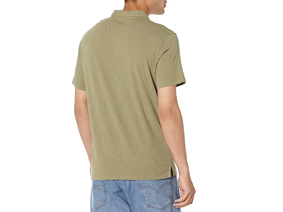 John Varvatos Mens Victor Short Sleeve Polo Shirt Green Medium