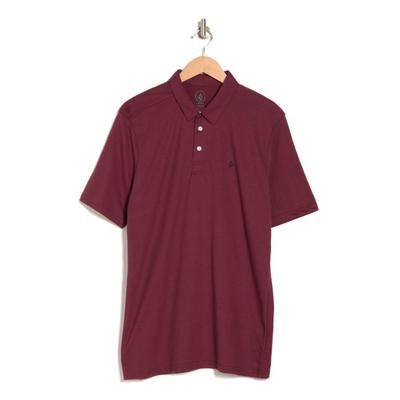 Volcom Mens Banger Short Sleeve Polo Shirt Merlot Red XL