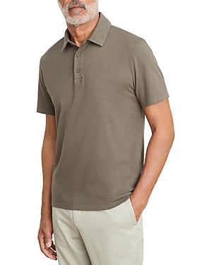 Vince Mens Regular fit Short Sleeve Polo Shirt XS Green Solid