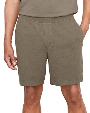 Vince Mens Boucle Regular Fit Sweat Shorts Green Solid