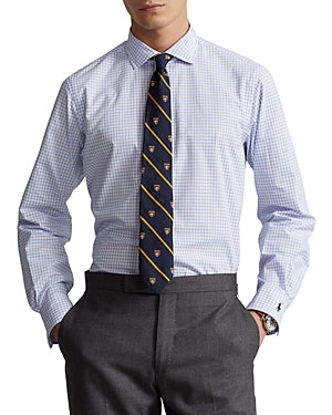 Polo Ralph Lauren Mens Classic Fit Button Down Dress Shirt White Blue XL