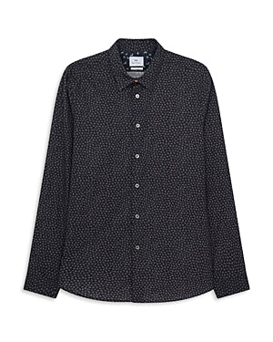 Ps Paul Smith Mens Slim Fit Long Sleeve Button Down Shirt Black  XXL