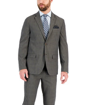 Vince Camuto Mens Slim fit Suit Jacket Blazer 43 R Grey Plaid Stretch