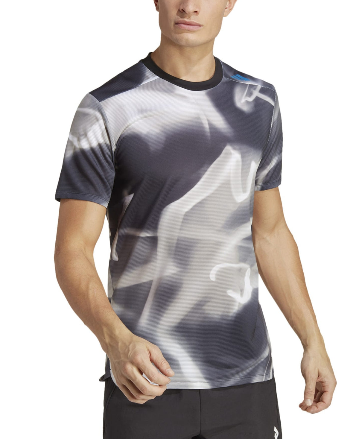 Adidas Men's HEAT.RDY T Shirt Allover Print Grey XXL