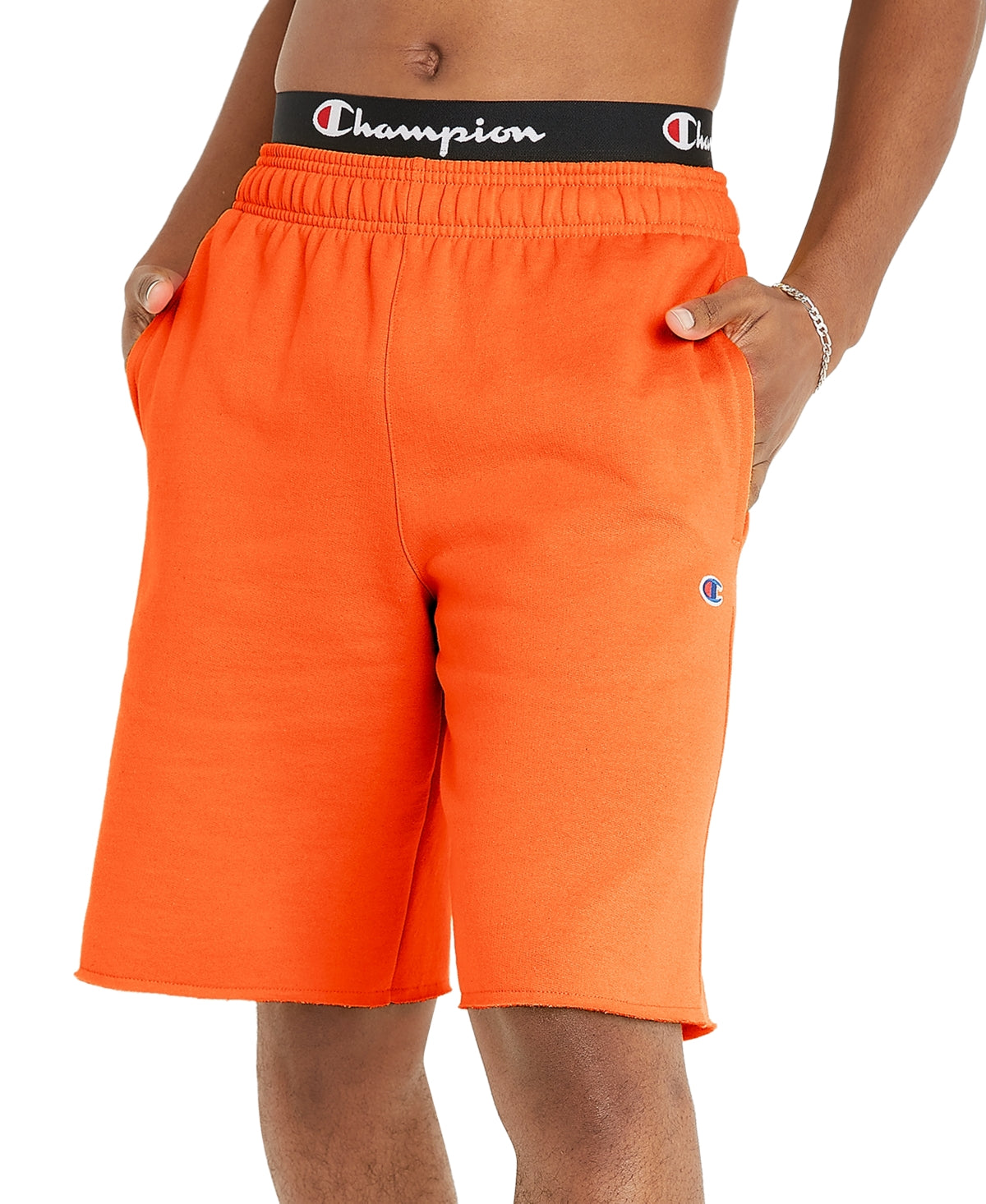 Champion Men's Fleece 10" Shorts Laser Orange Small