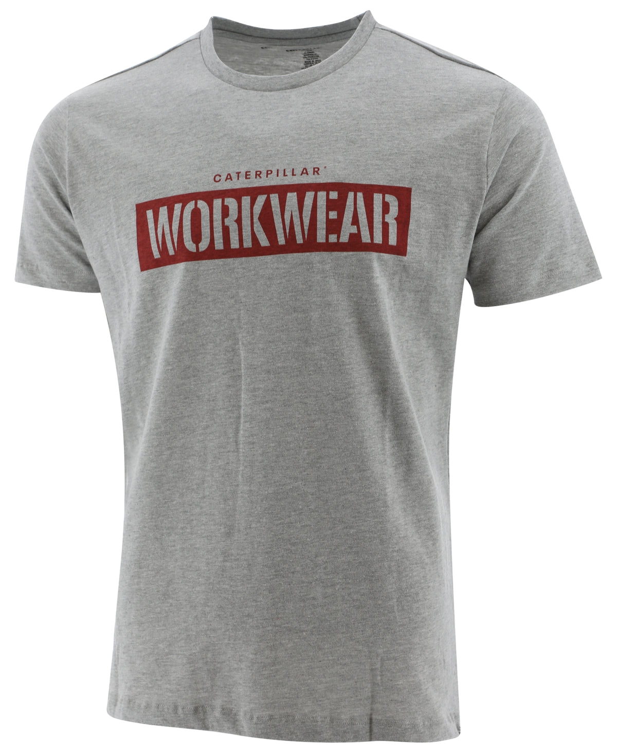 Caterpillar Mens Foundation Workwear Short Sleeve T Shirt Heather Grey Medium