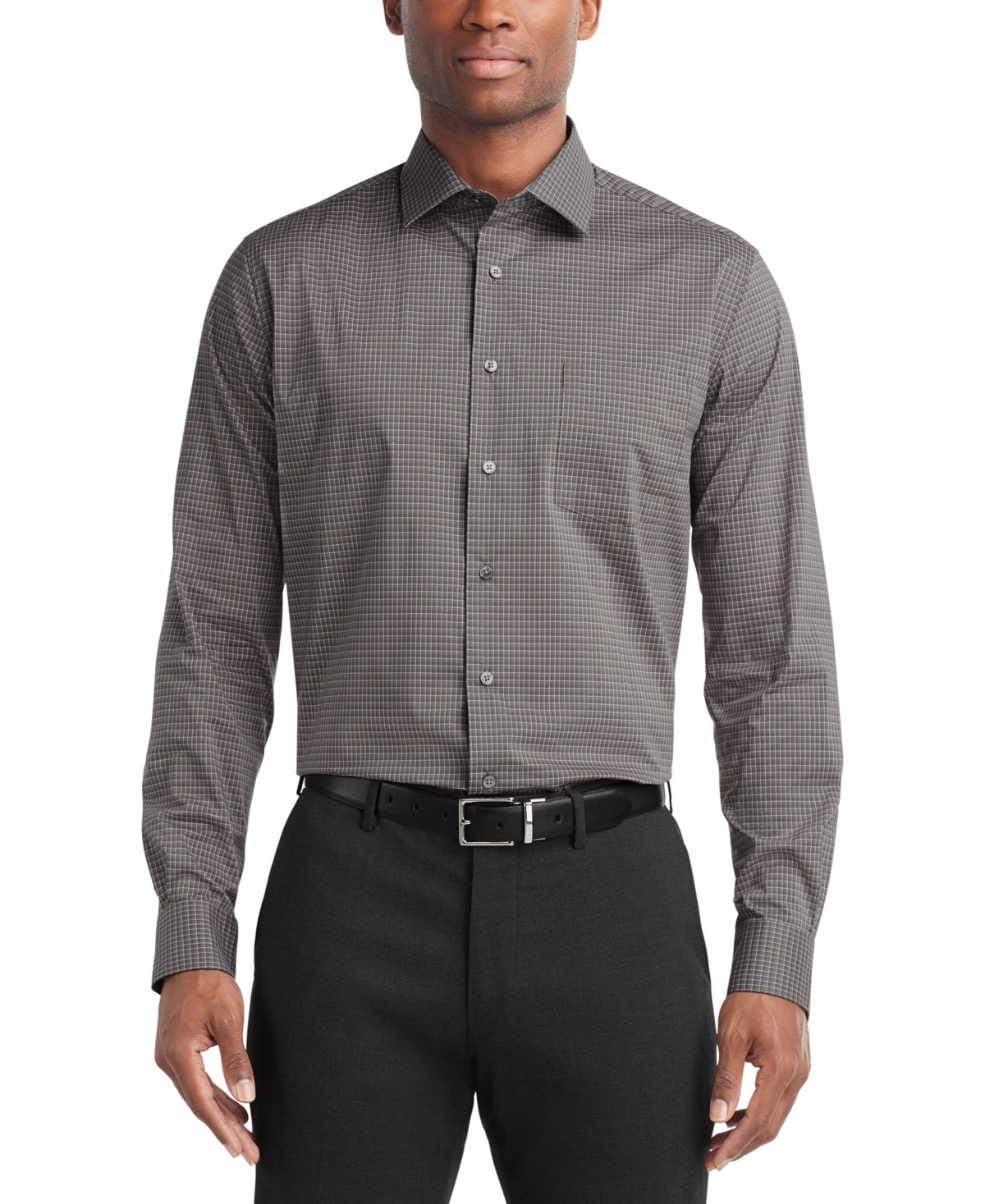 Van Heusen Men's Regular-Fit Stain Shield Dress Shirt Grey 15 15.5 34 35