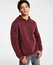 INC International Concepts Mens Fleece Moto Hoodie Sweatshirt XS Red