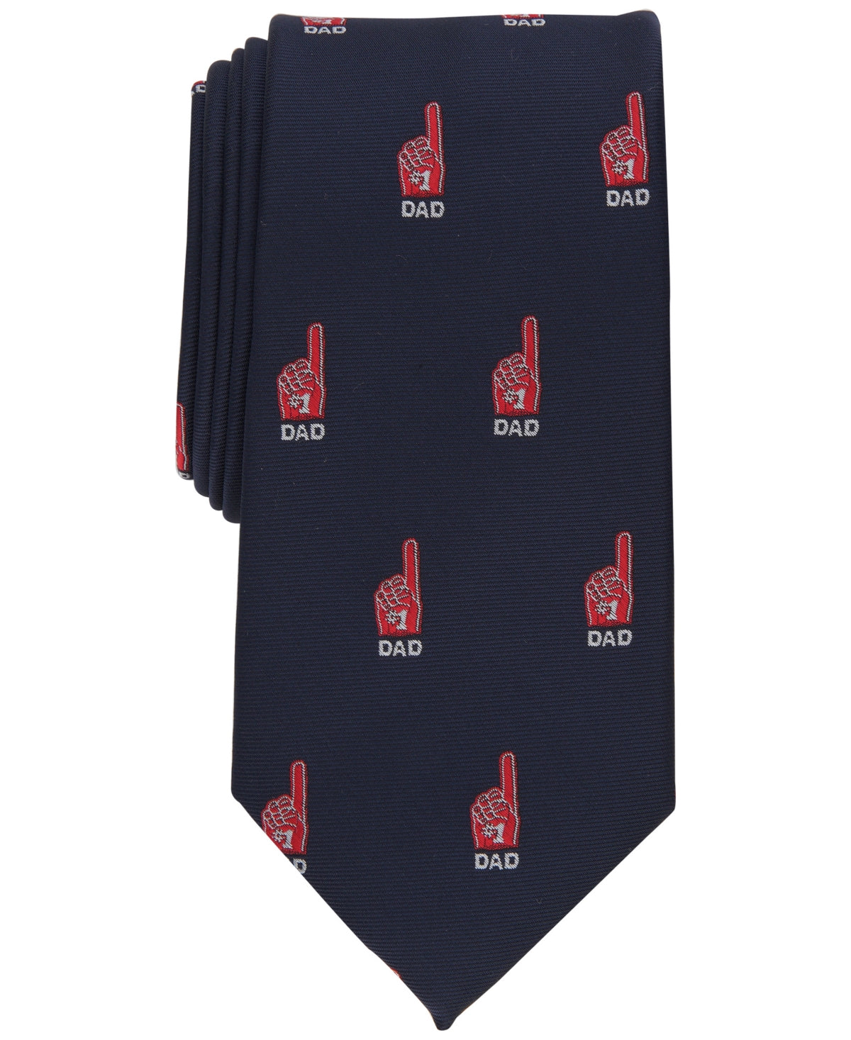 Club Room Mens Regular fit Tie Necktie One Size Blue Number 1 Dad