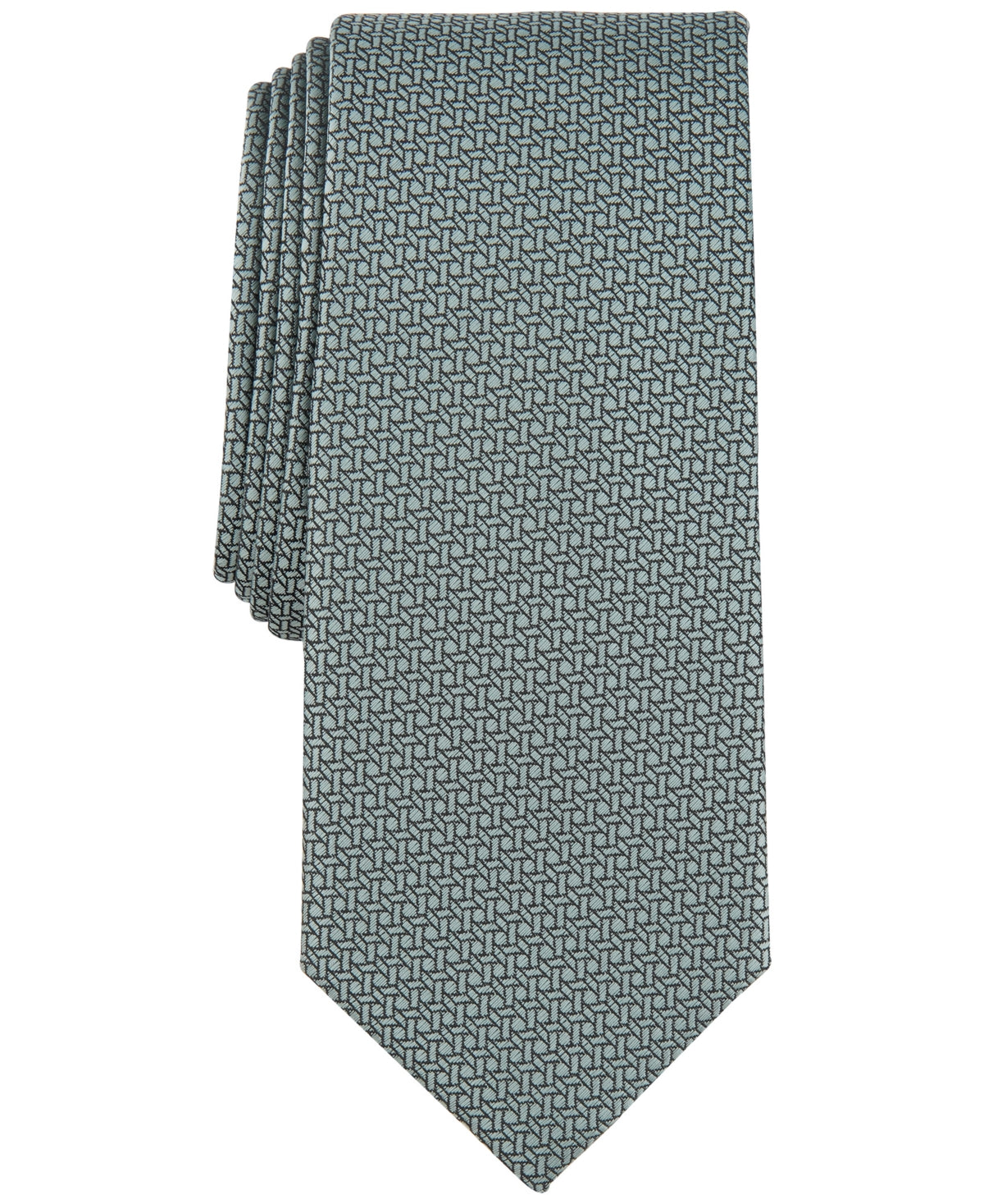 Alfani Mens Necktie Renoux Slim Tie Mint Green