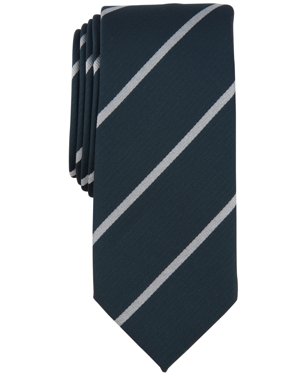 Alfani Men's Tie Tracey Stripe Necktie Hunter Green