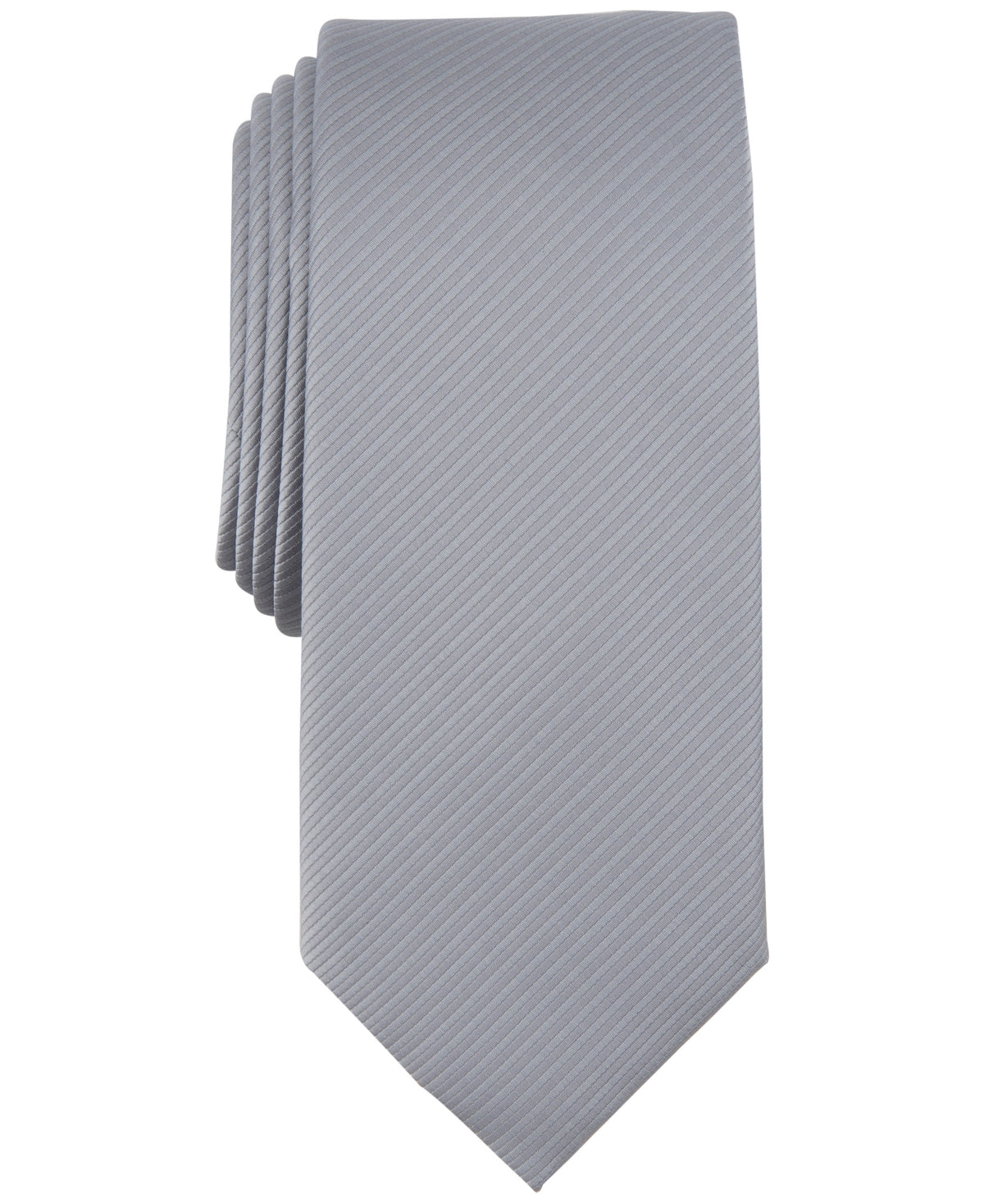 Alfani Men's Andree Solid Tie Light Grey Necktie