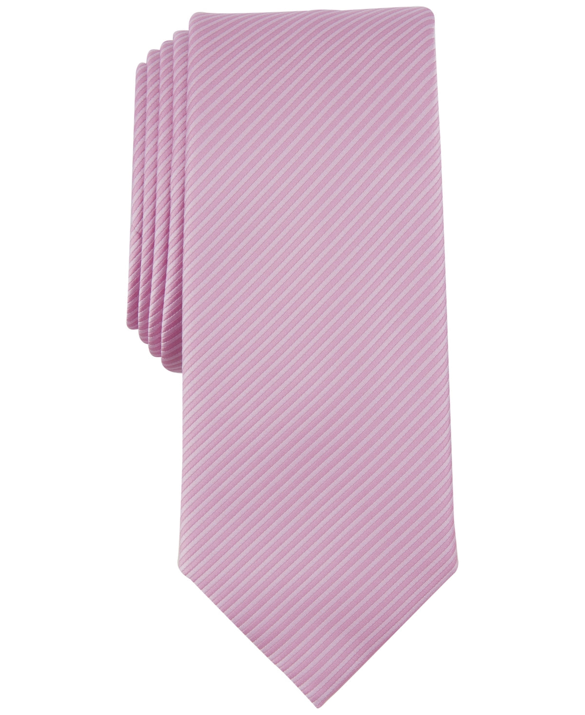 Alfani Mens Regular fit Tie Necktie One Size Pink Solid