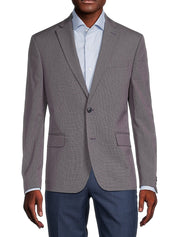 Ben Sherman Mini Houndstooth Skinny Fit Sportcoat Blazer 46R Red Blue