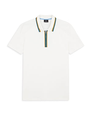 PS Paul Smith Short Sleeve Zip Regular Polo Shirt White Small
