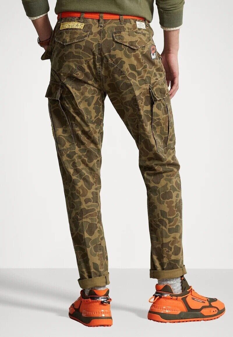 Polo Ralph Lauren Mens Rustic Canvas Cargo Pants Camo Brown 36 x 34