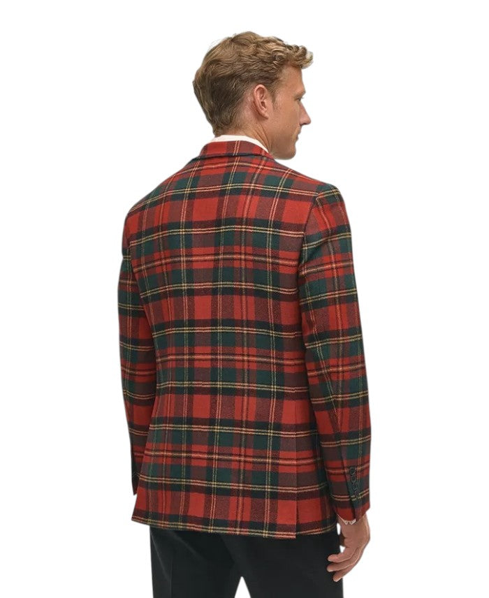 Brooks Brothers Mens Classic fit Wool Sport Coat Blazer 40 S Red Plaid