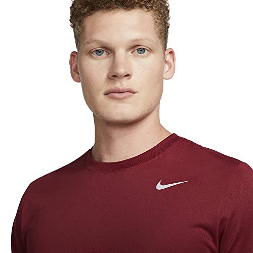 Nike Men's Dri Fit Legend Fitness Crewneck T Shirt Red Large