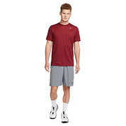Nike Men's Dri FIT Legend Fitness T Shirt Red Silver Large