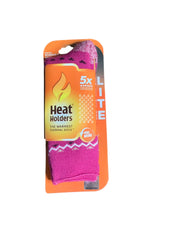 Heat Holders Womens Crew Socks 5-9 Pink Thermal