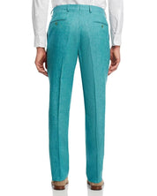 Robert Graham Mens Delave Slim Fit Linen Suit Dress Pants Size 32 Teal Green