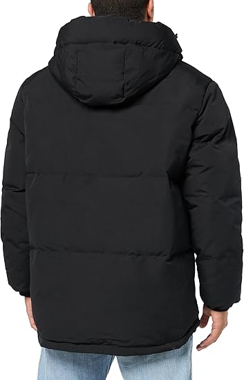 Levis Mens Puffer Jacket Coat Medium Black Solid