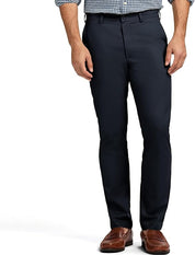 Izod Mens Straight fit Dress Pants 32 / 34 Navy Blue Solid