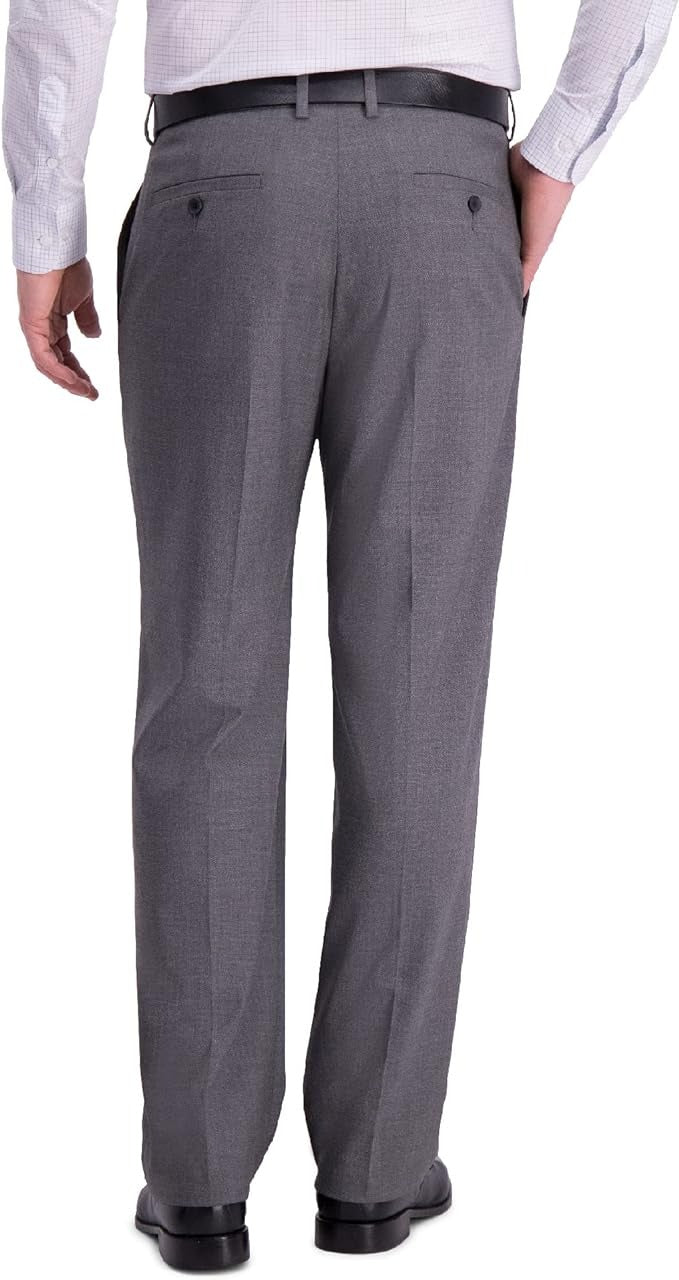 J.M. Haggar Men's Sharkskin Suit Pants Med Grey 34 x3 2