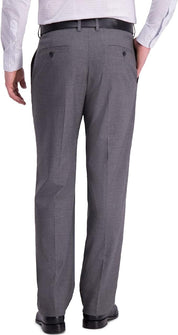 J.M. Haggar Men's Sharkskin Suit Pants Med Grey 34 x3 2