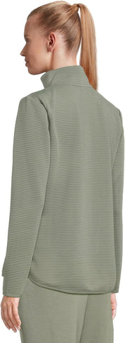 Skechers Womens Regular fit Long Sleeve Quarter zip Sweatshirt Large Sage Green