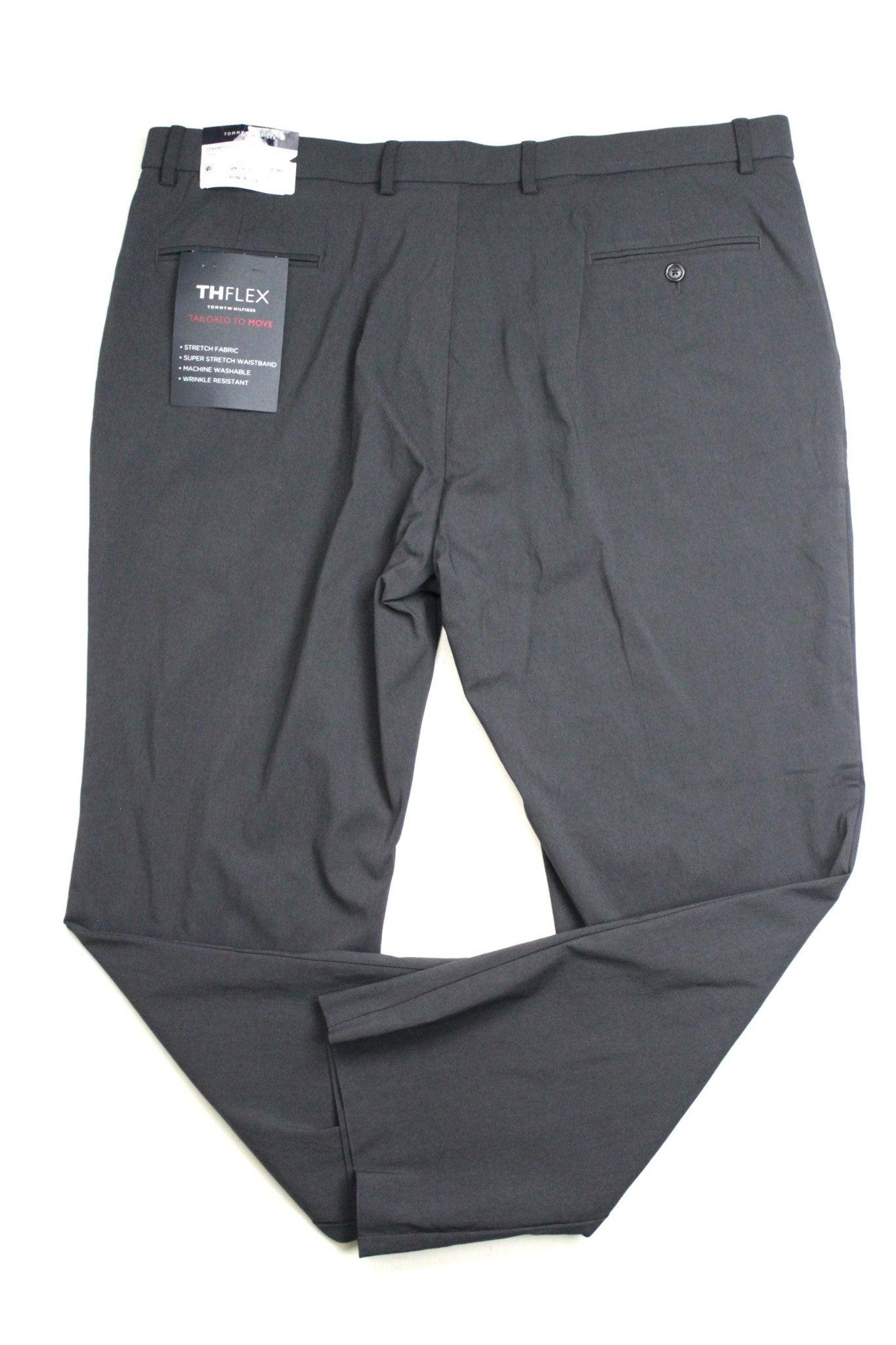 Tommy Hilfiger Mens Modern fit Dress Pants 44 / 30 Charcoal Grey Solid